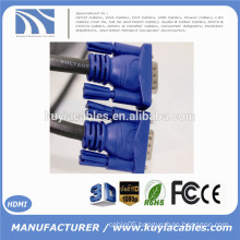 15FT 15 PIN BLUE SVGA VGA ADAPTER Monitor M/M Male To Male Cable CORD FOR PC TV